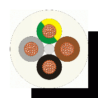 Rond kunststof. 2x0,75mm2. Wit