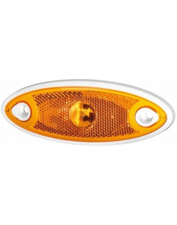 Hella Zijmarkering LED Ovaal Opbouw Oranje-Wit Frame