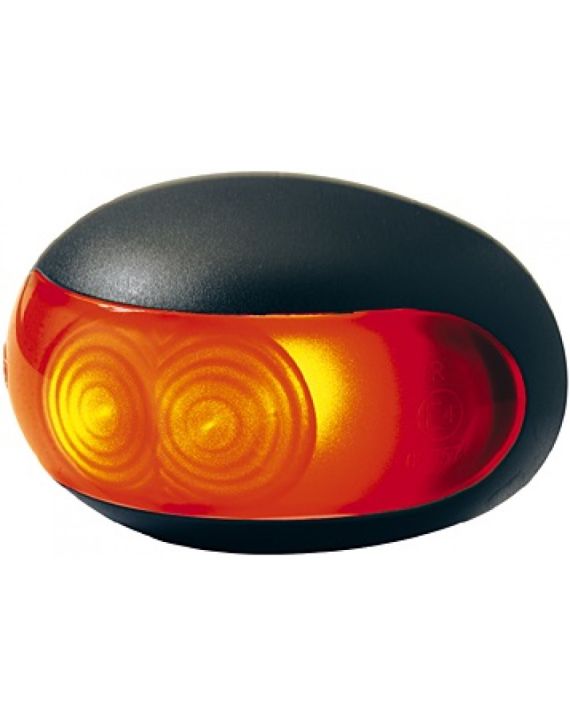 Hella Markering LED Ovaal Opbouw Wit met Rood Binnenglas