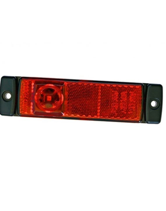 Hella Markering LED met Reflector Rechthoekig Opbouw Rood 50cm Kabel