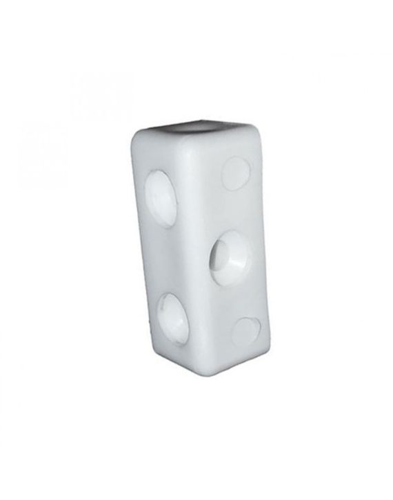 Hoekverbinder pvc Wit 3-gaats rechthoek à 4 st.