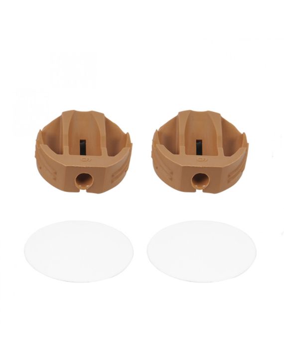 Hoekverbinder rond met afdekkap Wit