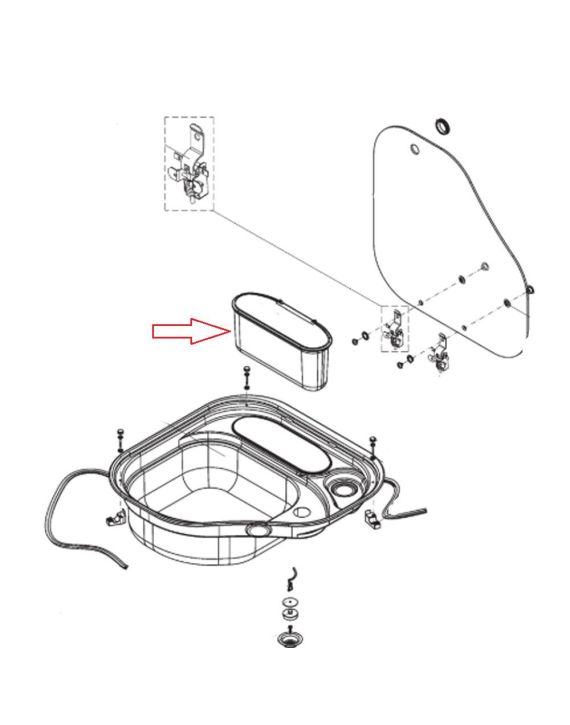 Dometic CE04 Wasbak Reservoir Kunststof
