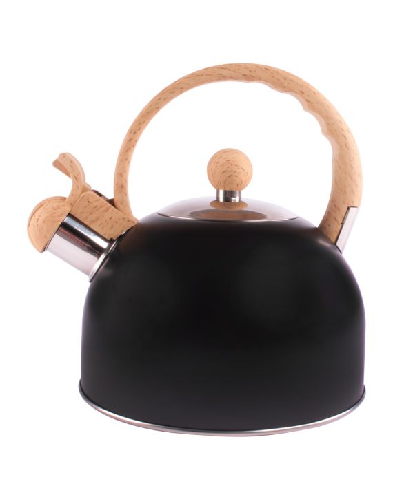 ViaMondo Fluitketel 1.5L Matzwart/Hout