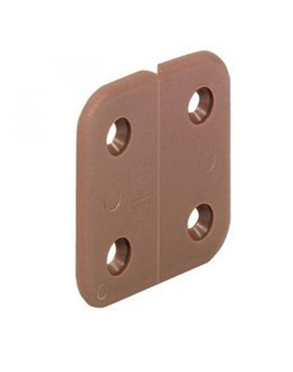 Kunststof scharnier. bruin. Afm. 40x40mm. 