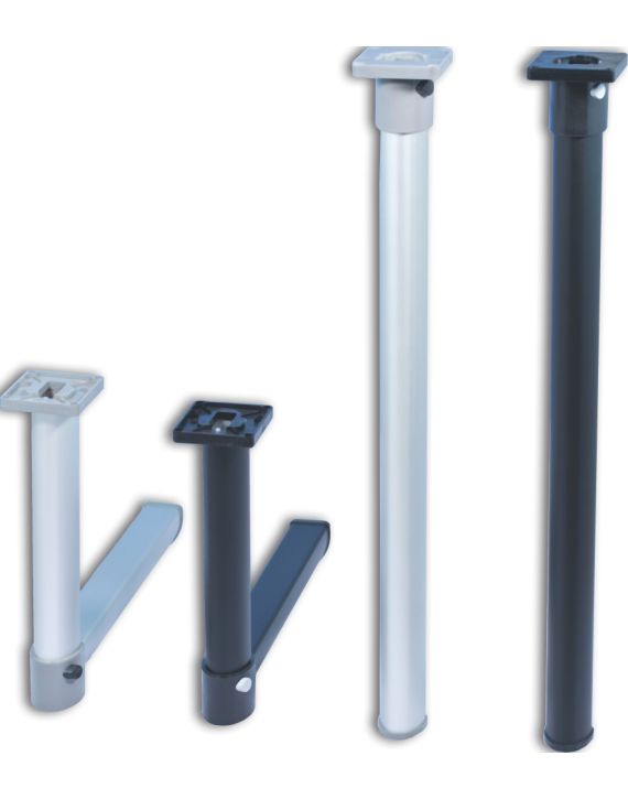 MPK Klaptafelpoot Zwart Bovenknik 67.5cm