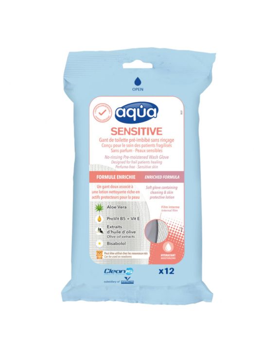 Aqua Washand Vochtig Lichaam 12st.