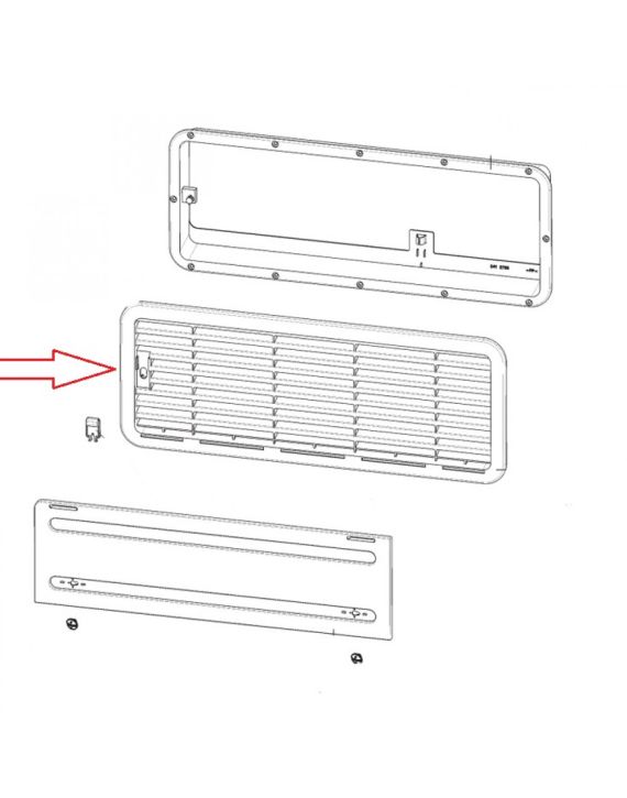 Dometic Luchtrooster Boven