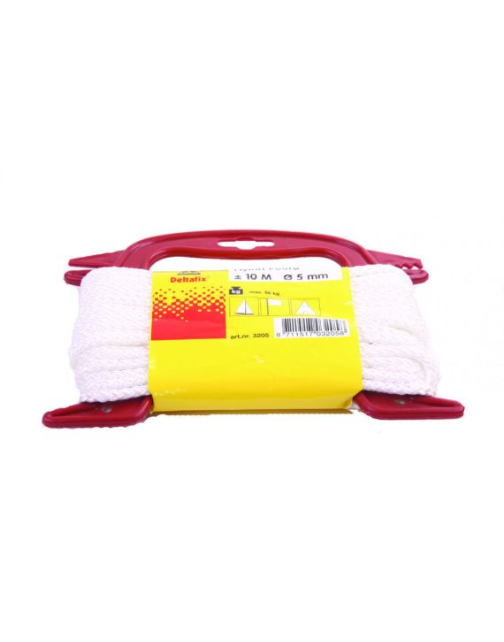 Deltafix Nylon haspel 10m Wit