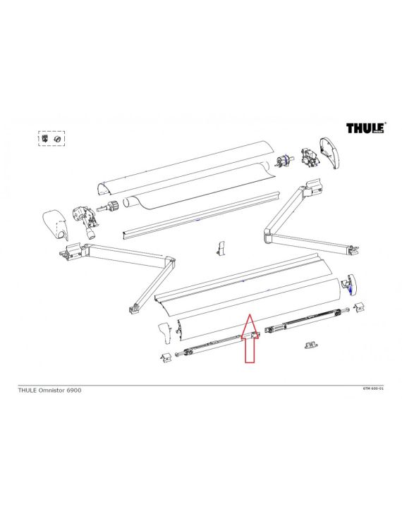 Thule lead rail 6900 4.00 Aluminium