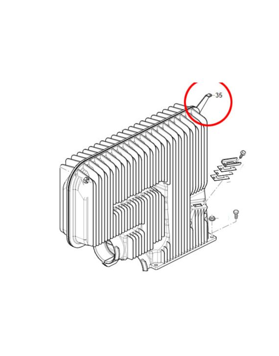 Truma Ommantelingshouder. Uitvoering links.