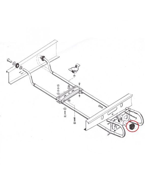 AL-KO Draaiknop M12 EH1 Reservewielhouder
