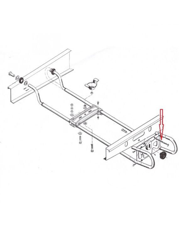 AL-KO Reservewielbeugel EH1 Veiligheidsketting