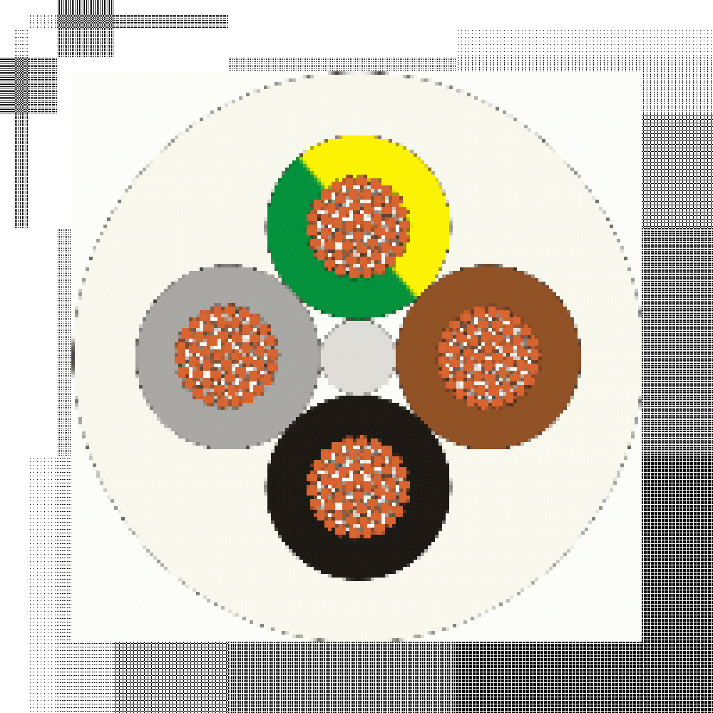 Rond kunststof. 2x0,75mm2. Wit